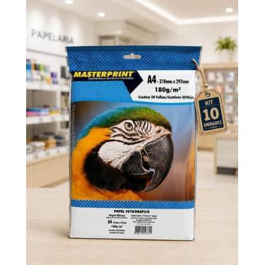 Imagem de Papel Fotográfico 180g Glossy A4 500 Folhas - Masterprint