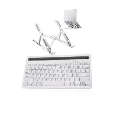 Imagem de Suporte + Teclado Sem Fio Bluetooth Para Notebook Samsung Galaxy Book2