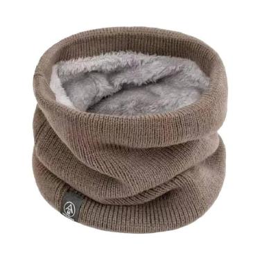 Imagem de Cachecol Feminino De Inverno Em Pelúcia E Lã Grossa, Aquecedor De Pesc