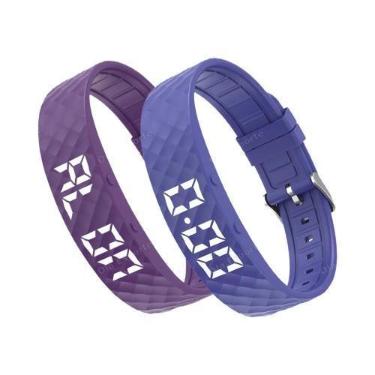 Imagem de Pulseira Inteligente LED À Prova d'Água, Digital, Com Pedômetro E Alar