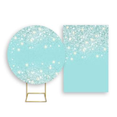 Imagem de Painel De Festa Redondo 1,50x1,50 + Painel Vertical 1,50x2,20 - Efeito