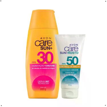 Imagem de Kit C/2 Protetor Care Sun+ FPS 30 Corpo e FPS 50 Rosto Avon