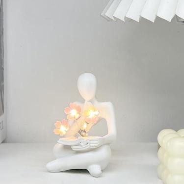 Imagem de LIYAOLI Luminária Noturna Com Flor De Cerejeira Para Decoração Mesa, Quarto Estético, Estante Livros, Escritório Feminino