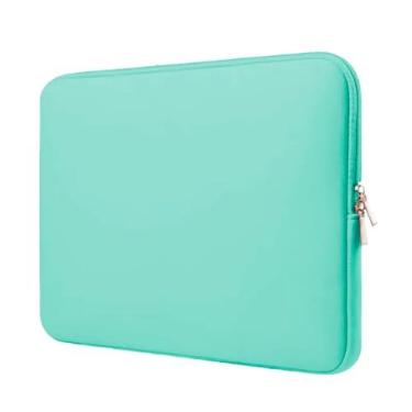 Imagem de Capa Case para Notebook 11 a 17 Polegadas em Neoprene Premium, Capa Protetora Impermeável com Zíper Duplo(Verde Agua,17.3)