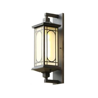 Imagem de Luminária de parede chinesa à prova d'água para exterior, iluminação de varanda de jardim de villa, lâmpadas de parede e lanternas de LED para pátio retrô, luminária pendente de teto de LED