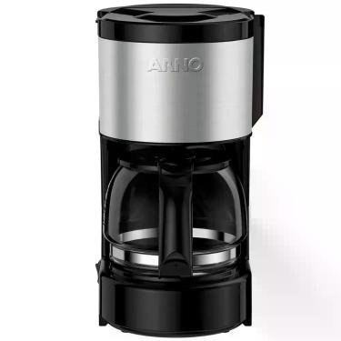 Imagem de Cafeteira Elétrica Arno Filtro Perfectta 12 Xícaras Inox Jarra de Vidro 650W Preto Inox 110V