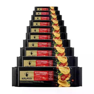 Imagem de Biscoito de Arroz Importado Kalassi Chilli 10 Pacotes D 100g, Chilli