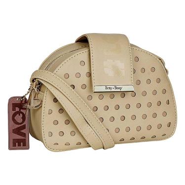 Imagem de Bolsa Maletinha Transversal Betty Boop E Chaveiro BP22001, Creme