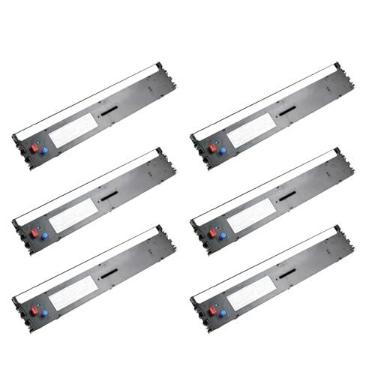 Imagem de 6 peças/conjunto de fita de impressora cassete suporte de fita de substituição para OKI5860SP/OKI5660SP/OKI8660 acessórios de impressora material de escritório