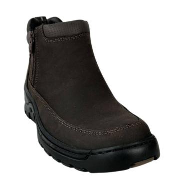 Imagem de Botina Masculina Anatomic Gel Couro Rústico T.Moro Furado Brown Com Zí