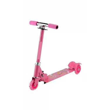 Imagem de Patinete Infantil Dobrável Rosa 3 Rodas Com Led Unitoys Turm