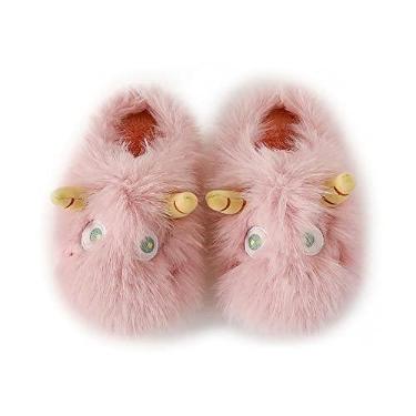 Imagem de Jueshanzj Pantufas de fundo grosso Jueshanzj Pantufas de fundo grosso de algodão quente Pantufas de algodão quente Feminino Casa de inverno rosa 45