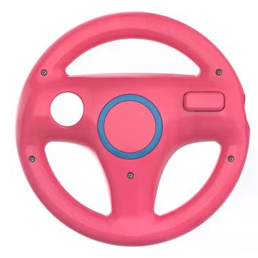 Imagem de Volante Para Nintendo Wii e Wii U Rosa - Genérica