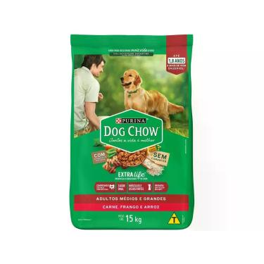Imagem de Ração Premium para Cachorro Dog Chow ExtraLife - Adulto Carne Frango e