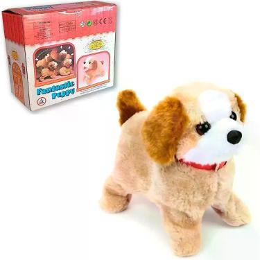 Imagem de Cachorro Cachorrinho Pula Anda Brinquedo Pelúcia Late