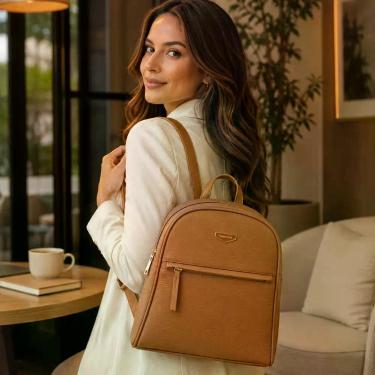 Imagem de Bolsa Rafitthy Mochila Alça Ajustável Feminina 28.16152, Tan