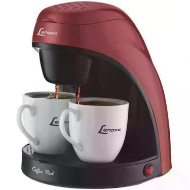 Imagem de Cafeteira Elétrica Lenoxx com 2 Xícaras de Porcelana Filtro Permanente Red 450W 220V