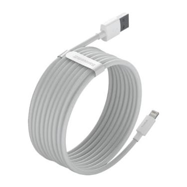 Imagem de Kit 2X Cabos Baseus 1,5m compatível com iPhone Ipad branco,Suporte a Carregamento e Transferência de Dados (USB A-Lightning)