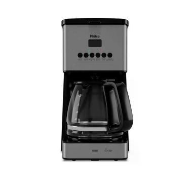 Imagem de Cafeteira Elétrica Philco PCF40B Plástico 40 Xícaras Preto 1,6L Painel Digital 1000W 110V