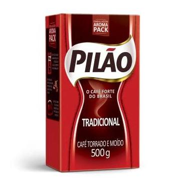 Imagem de Café Pilão Torrado e Moído Tradicional, Sabor Intenso, Embalagem a Vácuo com 500g
