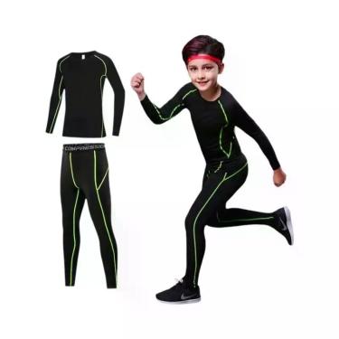 Imagem de Conjuntos De Roupas De Compressão Para Meninos, Roupas Esportivas Quen