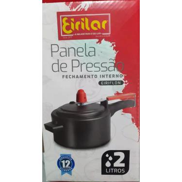 Imagem de Panela de pressão 2 litros preta antiaderente eirilar, PRETA, 1kg