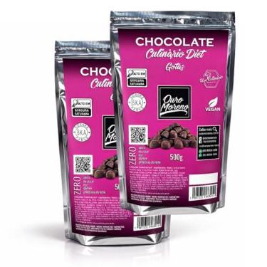 Imagem de Chocolate Zero Lactose Zero Açúcar em Gotas Ouro Moreno 2x 500g