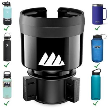 Imagem de Adaptador expansor de suporte de copo de carro Essentially Engineated com base ajustável para Yeti Ramblers, Thermo, Hydro Flask – Segure garrafas grandes, copos e canecas de 81,28 – 101,6 g