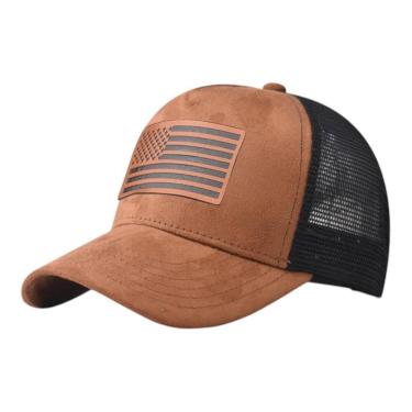 Imagem de Boné Trucker Bandeira Estados Unidos EUA Country - Marrom - Luke Sport
