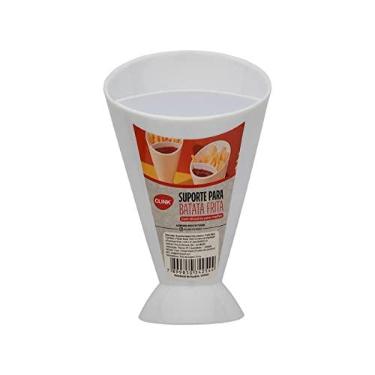 Imagem de Suporte Cone para Batata Frita com Molheira de Plástico