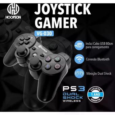 Imagem de Controle para Jogo Dual SHOCK PS3 S/FIO Bluet. PT - Hoopson