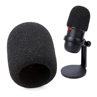 Imagem de YOUSHARES Para-brisas com microfone SoloCast – Capas de microfone de espuma profissional compatível com microfone HyperX SoloCast para ambiente de filtro e ventos respiratórios