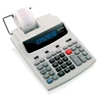 Imagem de Calculadora De Mesa Elgin Mr 6124, Com Bobina, 12 Dígitos, Bivolt, Fluorescente Bicolor - 42mr612400000