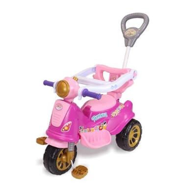 Imagem de Triciclo Infantil Avespa Princesas Rosa Com Empurrador Maral