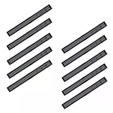 Imagem de Kit Ralo Grelha GEP004X10OM com Escoamento Eficiente e Resistente Aço Galvanizado Preto Ouro Minas 10x100CM