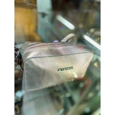 Imagem de Bolsa Metalizada de Couro Feminina - Rosa Claro - Fenzzo 
