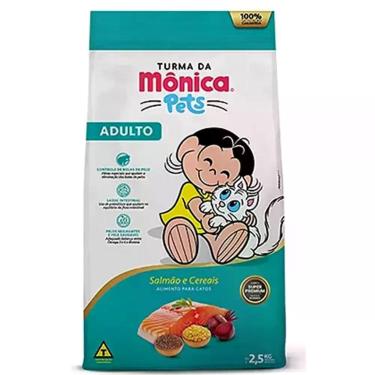 Imagem de Ração Gato Adulto Salmão e Cereais Turma Da Mônica 2,5Kg - TURMA DA MO