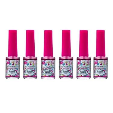 Imagem de Base Fortalecedora Nutribomba Zkmagic, Incolor, 9ml, Kit 6 Unidades | Crescimento Rápido, Endurecimento, Tratamento para Unhas