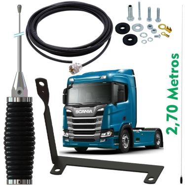 Imagem de Antena Móvel Px Maria Mole Inox 2,70 metros Suporte Traseiro Lado Caro