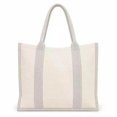 Imagem de Bolsa Feminina Lona Grande Reforçada Multiuso Casual Premium - Loilu, 