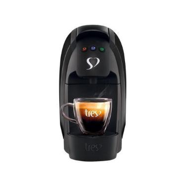 Imagem de Máquina para Café Espresso 3 Corações Luna Preta 127 V - Tres, Preto, 