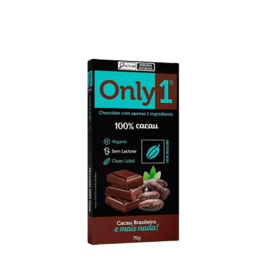 Imagem de Chocolate 100% Cacau Sem Lactose Glúten Only1  70g