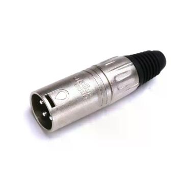 Imagem de Plug XLR Santo Angelo L3MNN01 Macho 3 Pinos com Trava Bivolt Niquelado