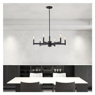 Imagem de Lustre escandinavo simples criativo sala de estar personalizado sala de jantar lâmpadas e lanternas simples galho de árvore lustre, luminárias retrô