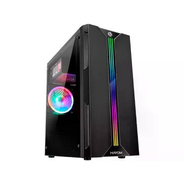 Imagem de Gabinete Gamer Hayom GB1704 RGB ATX Preto, Preto