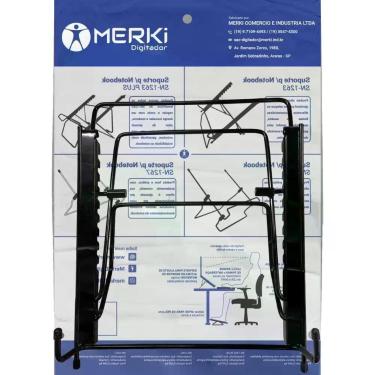 Imagem de Suporte para Notebook Multi Level Preto SN-1263 com 20 Ajustes de Altu
