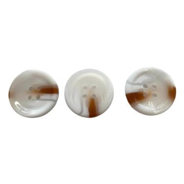 Imagem de Botão Costura Tartaruga Branco 15mm 4 Furos - 500 peças - Inova Aviame