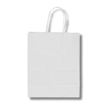 Imagem de Sacola de papel kraft branca pp 13,5x8x16  c/ 50 un. - TAMAROZZI
