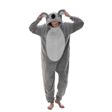 Imagem de Pijama COSUSKET Snug Fit, unissex, flanela para adultos, coala