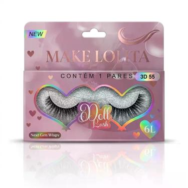 Imagem de Cílios Postiços ML1202 6D Volume Dramático para Maquiagem e Estética -